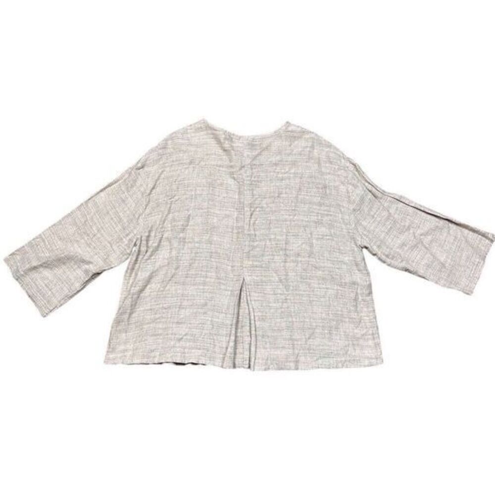 J.‎ Jill Oatmeal Linen Blend Toggle Button Boxy Cardigan Jacket Beige Medium - Picture 5 of 7